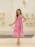 Floral Printed Pure Cotton A-Line Midi Dress